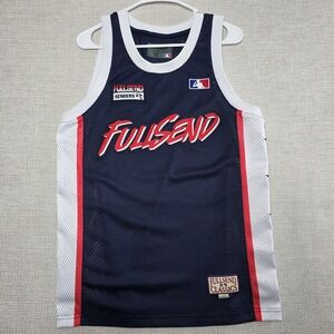 Full Send Basketball Jersey Men's M White Stars Stripes USA Tank Fullsend READ